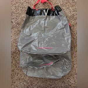 Striped Black and White Bag.  Water resistant